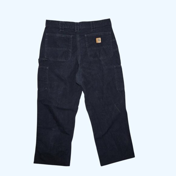 Carhartt Utility Work Pants Loose Mens 36x32 (~34x27) Carpenter B151 BLB Blue - Picture 5 of 8